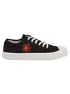 Kenzo Lace-up Low-top Sneakers In Black