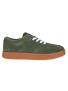Kenzo Dome Suede Low-top Sneakers In Green