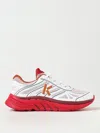 Kenzo Chunky Sole Mesh Panelled Low Top Sneakers In Red