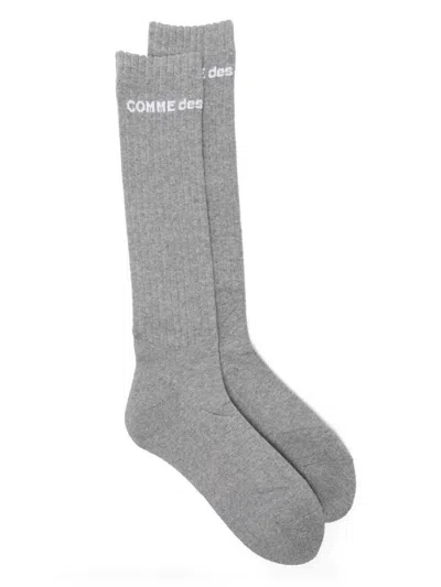 Comme Des Garçons Homme Deux Socks In Gray