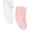 Kenzo Socks Set For Baby Boy With Logo In Pink