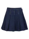 KENZO SOLID FIT&FLARE SKIRTS BLUE