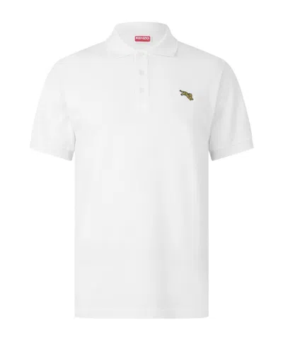 Kenzo Solid Short-sleeve Polo Shirt In Brown