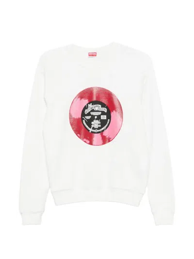 Kenzo Sounds Graphic-print Raglan-sleeve Sweatshirt In White