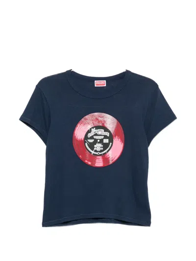 Kenzo Sounds Graphic-print T-shirt In Blue