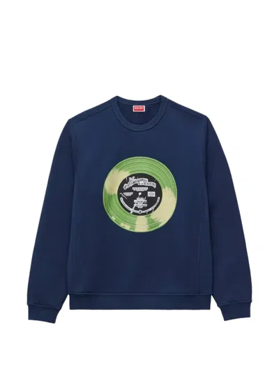 Kenzo Sounds Printed Sweatshirt In Blue