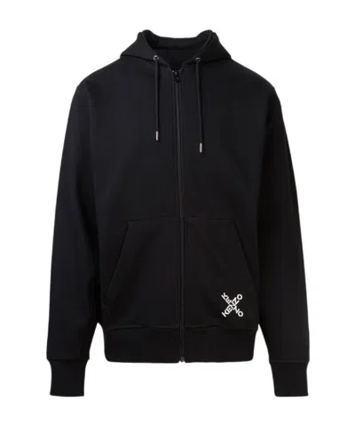 Kenzo Sport 'little X' Zipped Hoodie In Black