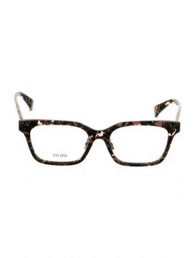 Pre-owned Kenzo Square Eyeglasses In Black