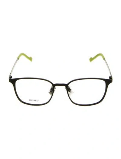 Pre-owned Kenzo Square Eyeglasses In Black