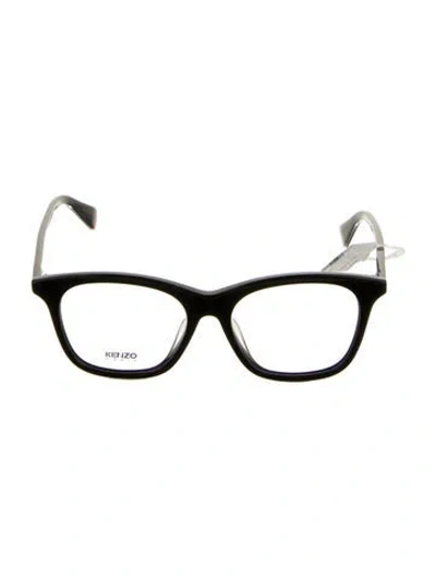 Pre-owned Kenzo Square Eyeglasses In Black