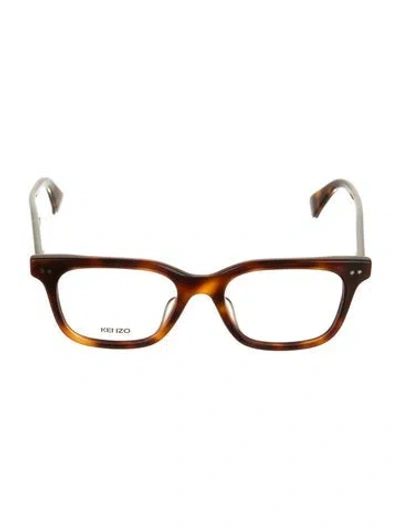 Pre-owned Kenzo Square Eyeglasses In Brown