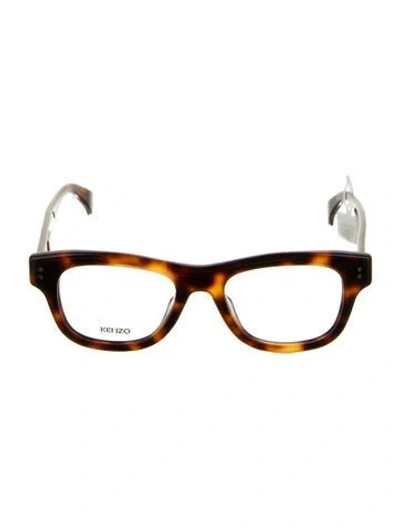 Pre-owned Kenzo Square Eyeglasses In Brown