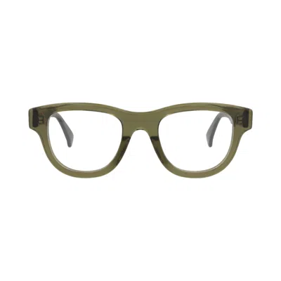 Pre-owned Kenzo Square-frame Acetate Optical Frames 'green/transparent' | Men's Size Onesize