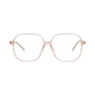 Pre-owned Kenzo Square-frame Acetate Optical Frames 'pink/transparent' | Women's Size Onesize