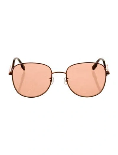 Pre-owned Kenzo Square Mirrored Sunglasses W/ Tags In Orange