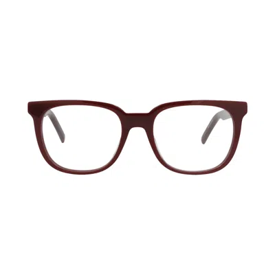 Pre-owned Kenzo Square-frame Acetate Optical Frames 'bordeaux/transparent' | Brown | Men's Size Onesize