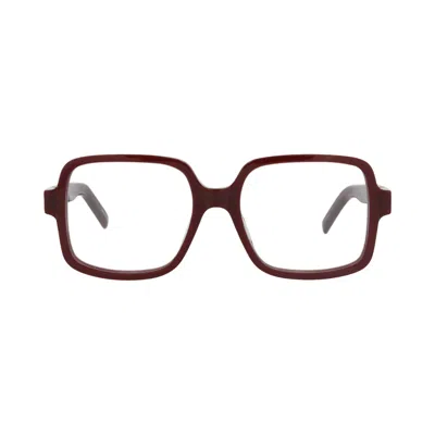 Pre-owned Kenzo Square-frame Acetate Optical Frames 'bordeaux/transparent' | Brown | Women's Size Onesize