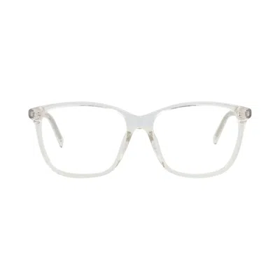 Pre-owned Kenzo Square-frame Acetate Optical Frames 'crystal/transparent' | White | Women's Size Onesize