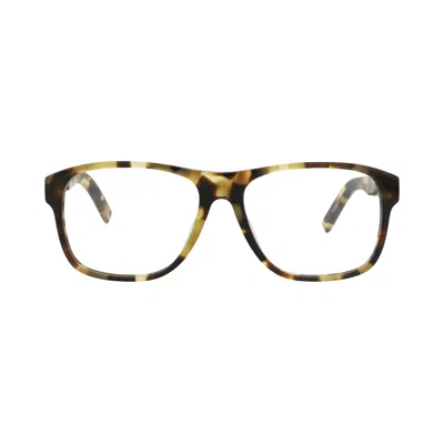Pre-owned Kenzo Square-frame Acetate Optical Frames 'havana/transparent' | Brown | Men's Size Onesize