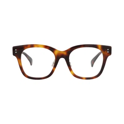 Pre-owned Kenzo Square-frame Acetate Optical Frames 'havana/transparent' | Brown | Men's Size Onesize