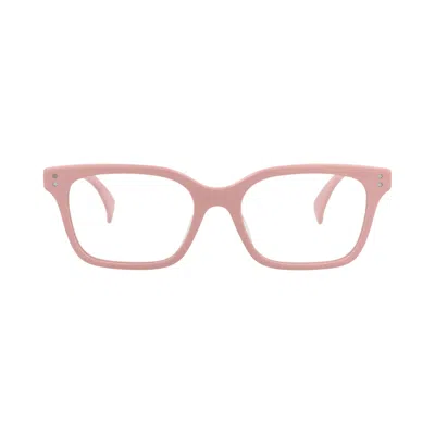 Pre-owned Kenzo Square-frame Acetate Optical Frames 'pink/transparent' | Men's Size Onesize