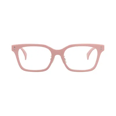 Pre-owned Kenzo Square-frame Acetate Optical Frames 'pink/transparent' | Men's Size Onesize
