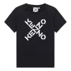 Kenzo Ss21 Big X Pattern Round Neck Short Sleeve Black