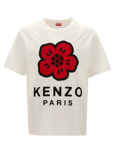 Kenzo Stampa Fiore T-shirt In Neutral