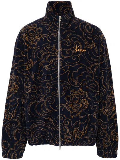Kenzo Star Tiger Jacket In Blue/brown