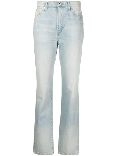 Kenzo Stone Blue Asagao Straight Fit Clothing