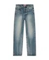 Kenzo Stonewashed Straight-leg Jeans In Blue