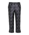 Kenzo Marguerite Jacquard Cropped Trousers In Black