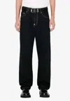 Kenzo Bara Mid-rise Straight Jeans In Black