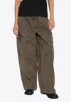 Kenzo Straight-leg Cargo Pants In Brown