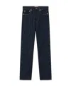 Kenzo Drawn Varsity Straight-leg Jeans In Black