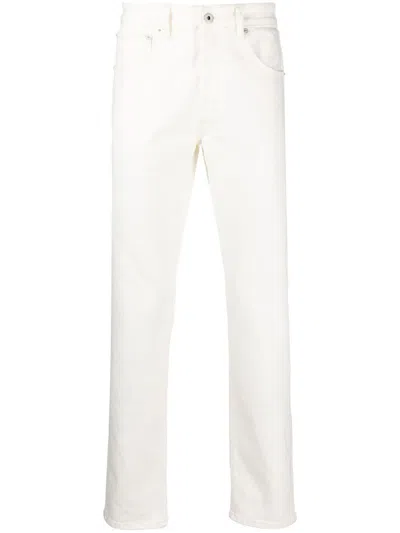 Kenzo Straight-leg Denim Jeans In Weiss