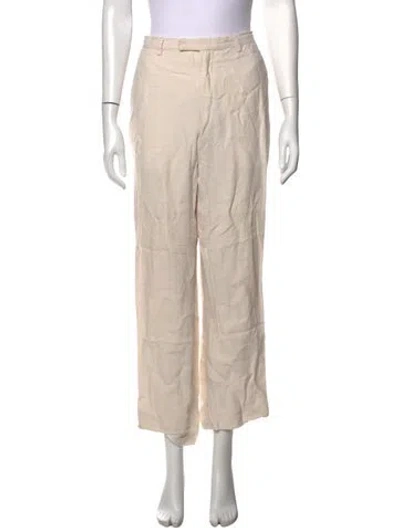 Pre-owned Kenzo Straight Leg Pants In Neutrals