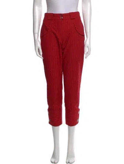 Pre-owned Kenzo Straight Leg Pants In Red