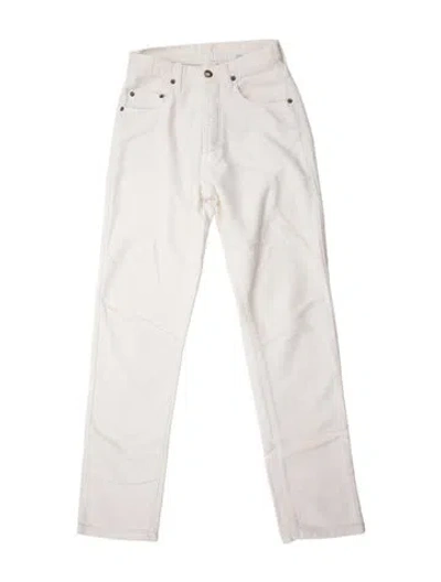 Pre-owned Kenzo Straight Leg Pants In White