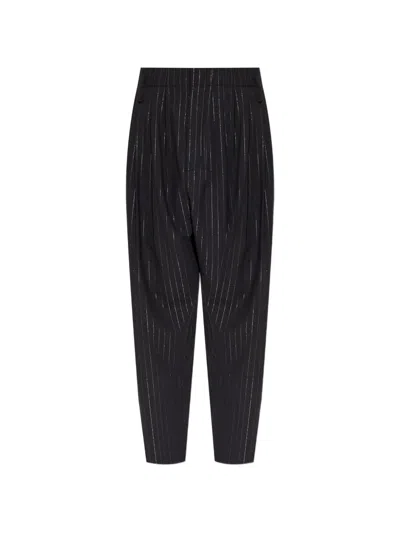 Kenzo Stripe-pattern Tapered Trousers In Blue