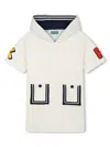 Kenzo Stripe-trim Hooded Dress In White