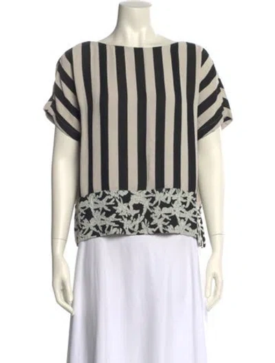 Pre-owned Kenzo Striped Bateau Neckline Blouse
