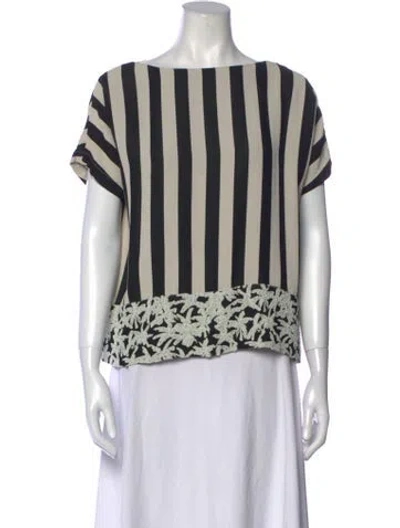 Pre-owned Kenzo Striped Bateau Neckline Blouse