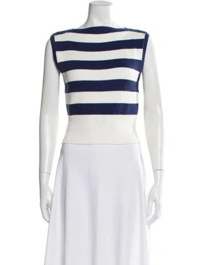 Pre-owned Kenzo Striped Bateau Neckline Sweater In Multi