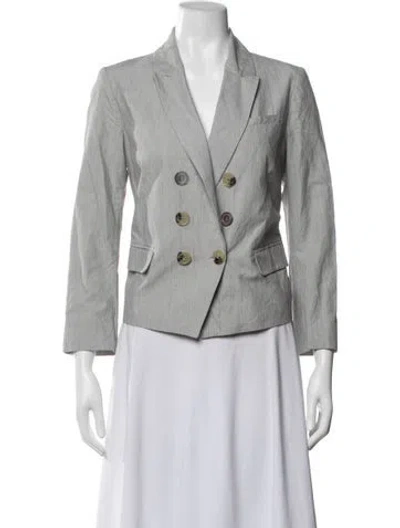 Pre-owned Kenzo Striped Blazer In Grey
