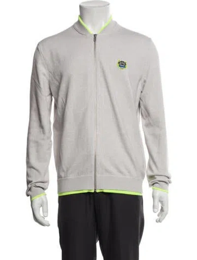 Pre-owned Kenzo Striped Bomber Jacket In Neutral