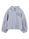 Kenzo Striped Button-up Shirt In Blue