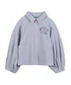 Kenzo Striped Button-up Shirt In Blue