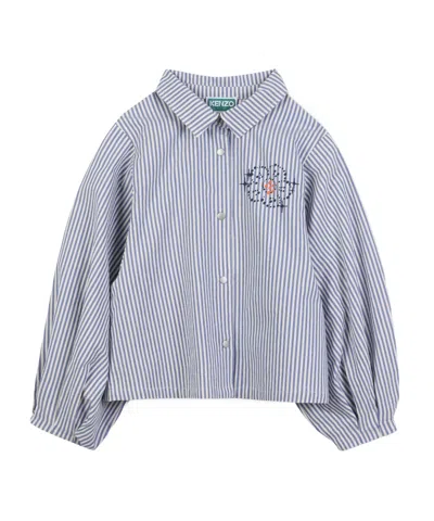 KENZO STRIPED BUTTON-UP SHIRT