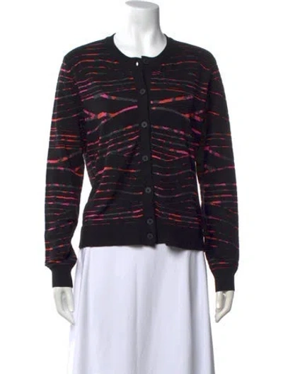 Pre-owned Kenzo Striped Crew Neck Sweater In Black